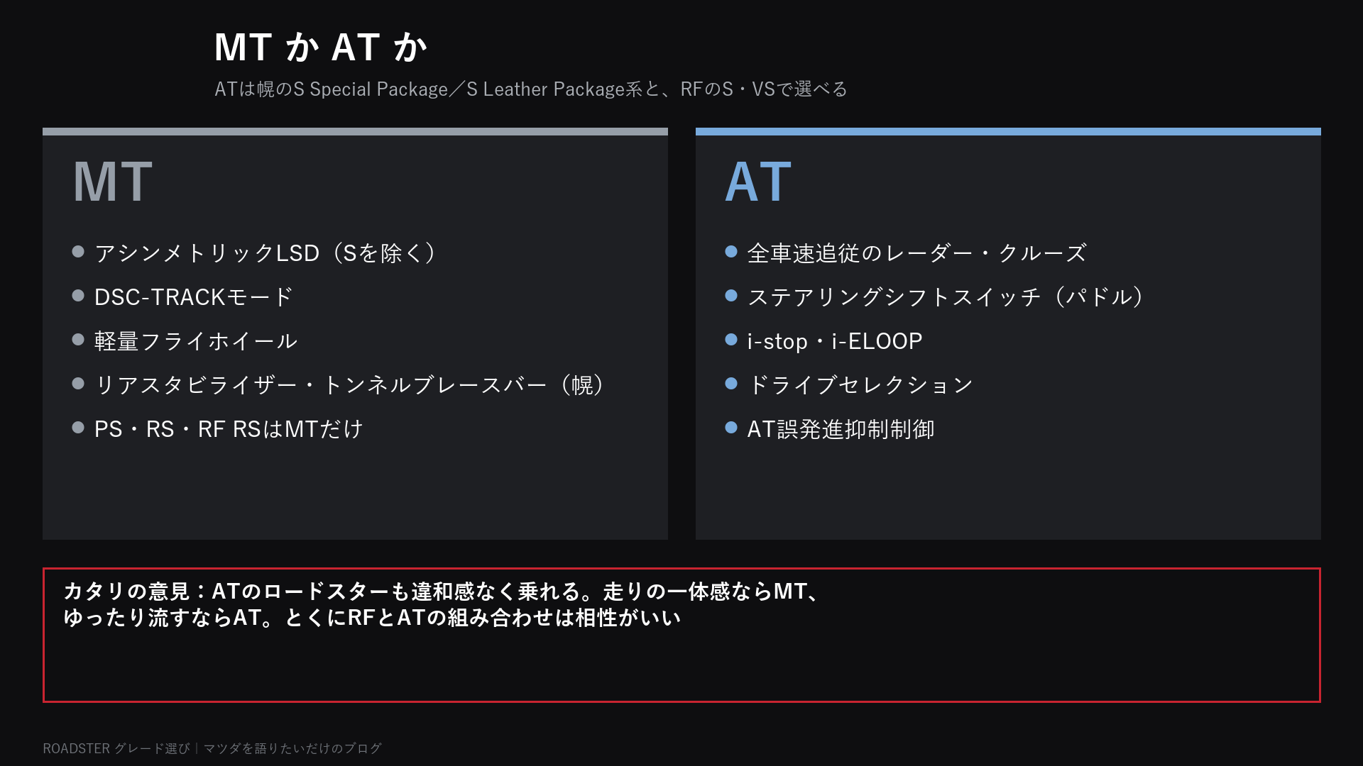 MTとATの違い
